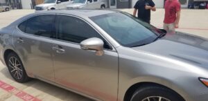 car with window tinting